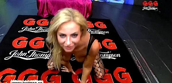  Beautiful blondie Nathaly Cherie get her pretty face cum covered - GGG